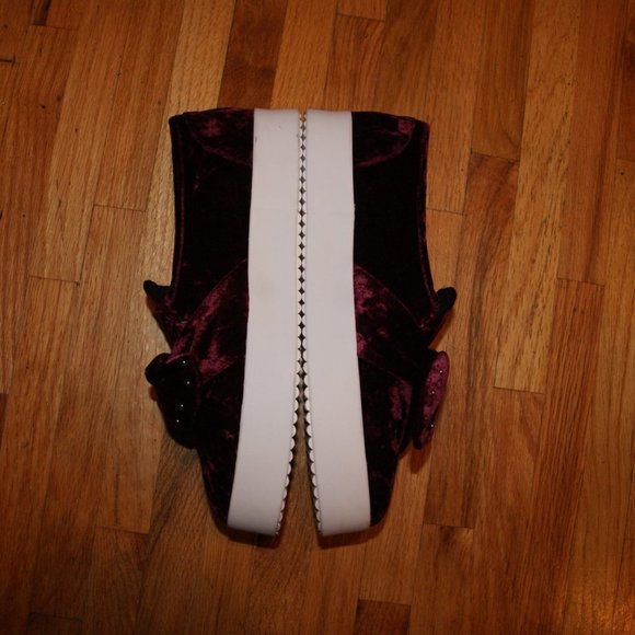 REBECCA MINKOFF Acai Velvet Stacey Studded Platform Slip-On Shoes sz 10 Women's - Picture 8 of 16